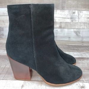 Kork-Ease Parr Leather Side Zip Ankle Booties 8M